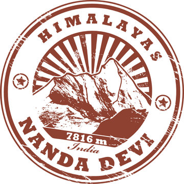 Stamp Mount Nanda Devi, Second Highest Mountain In India