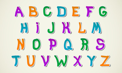 Stylish and colorful Children's Creative Alphabet.