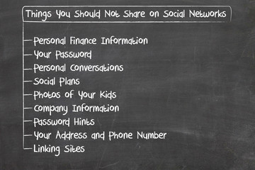 what you should not share on social media