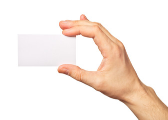 Obraz premium Business card in hand
