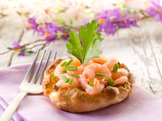 appetizer canape with shrimp