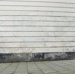 side walk tile pavement and classic architecture grunge wall