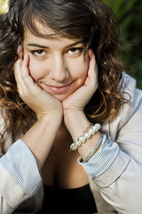 face of beautiful girl