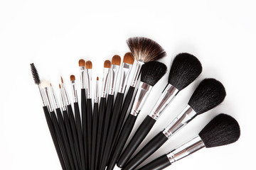 set of brushes for makeup