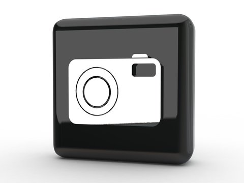 Button Fotoapparat schwarz