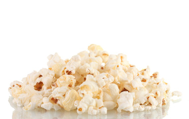 Popcorn isolated on white