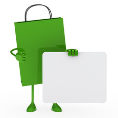 Sale bag hold billboard