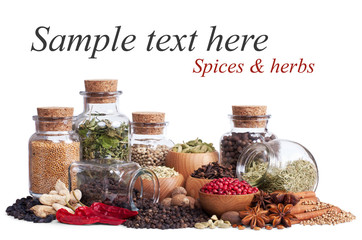still life of different spices and herbs © andriigorulko