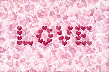 Valentine's Day background with word 