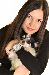 woman with dog