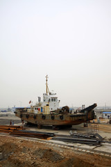 Fototapeta premium closeup of transport ship