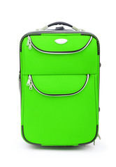 Luggage concept with case on the white