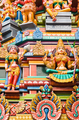 Fototapeta na wymiar Hinduskiej świątyni w Kuala Lumpur Malezja