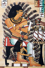 Egyptian history concept with papyrus