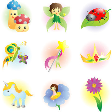 Fantasy fairy icons
