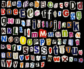 Torn alphabet