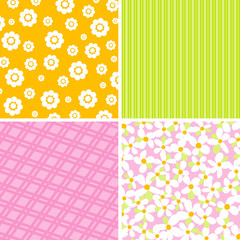 Scrapbook patterns for design, vector