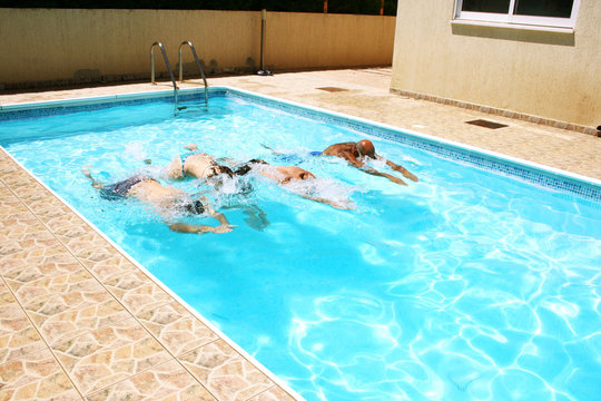 People in swimming pool