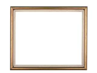 Gold frame isolated on a white background