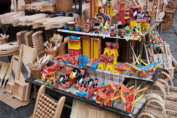 Traditional Croatian wooden toys - Zagreb market