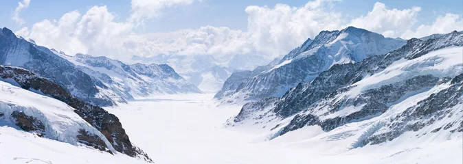 Poster Im Rahmen Großer Aletschgletscher Jungfrau Alpen Schweiz © vichie81