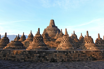 Fototapeta na wymiar Ruiny świątyni Borobudur Stupa