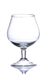 Empty glasses isolated on white