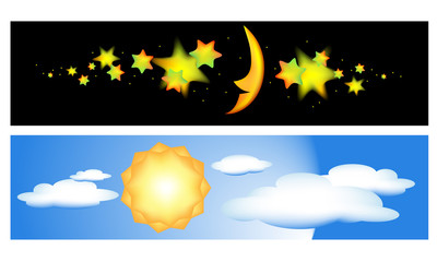 Day and night banners