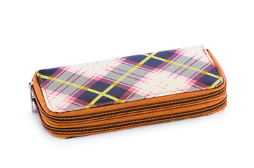 Elegant woman bag on white