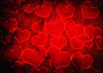 Valentine's day background with hearts