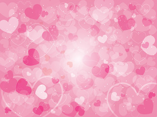 Valentine's day background with hearts