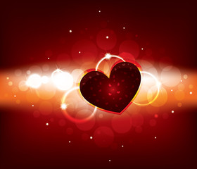 Valentine's day background or card with heart shape