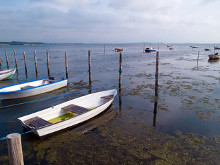 Naklejka premium Small dinghy dory boats