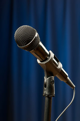 Obraz premium Audio microphone against the background
