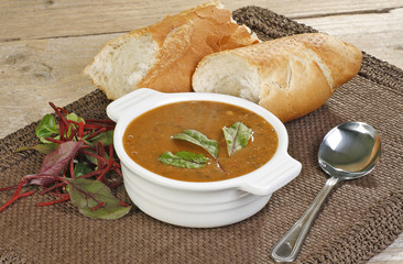 chick pea spinach and beetroot soup