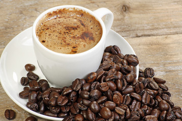 coffee with beans