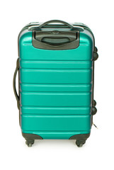 Luggage concept with case on the white