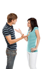 Young couple couple conflict