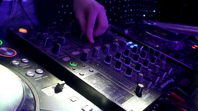 DJ turntable.