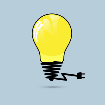 Light yellow bulbs vector format