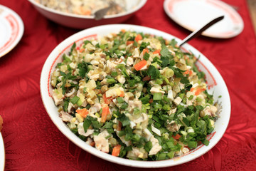 Russian salad without mayonnaise