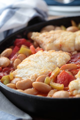 Cod fillet with vegetables