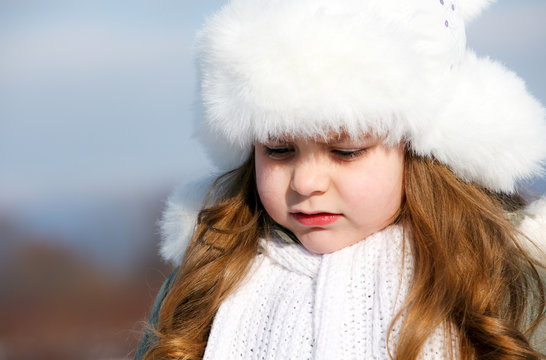 girl in winter park