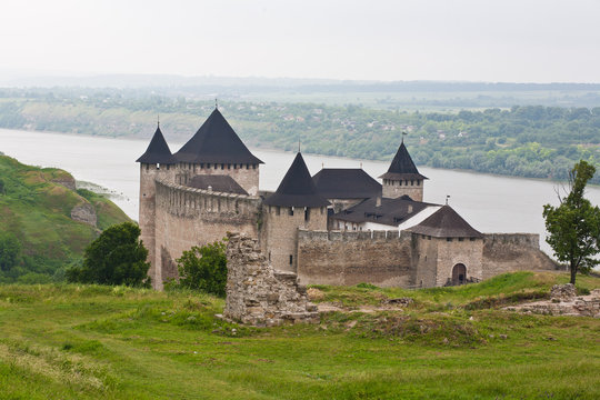 view of Hotyn fortress, Ukraine