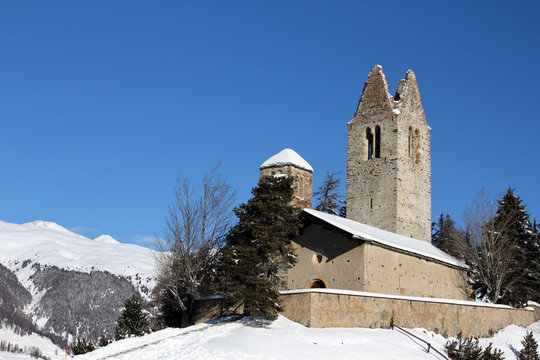 Kirche San Gian im Winter