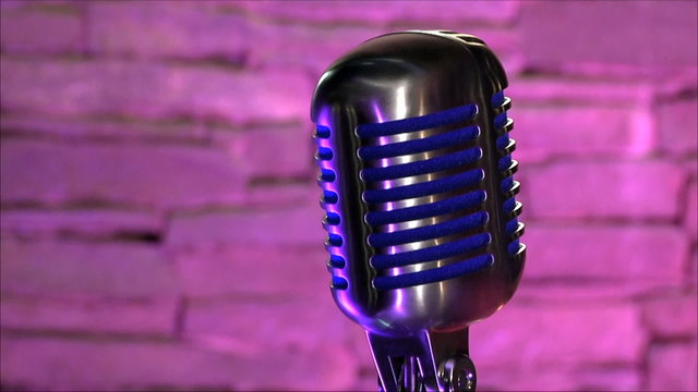 microphone on a colored background