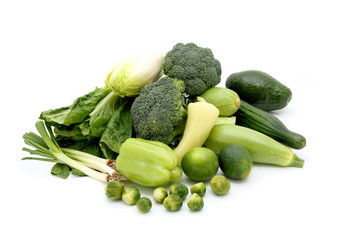 Stack of green vegetables
