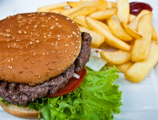 American cheese burger