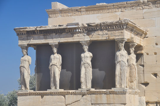 Athens, Greece - the Erechtheion caryatids