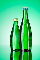 Water bottles as healthy drink concept